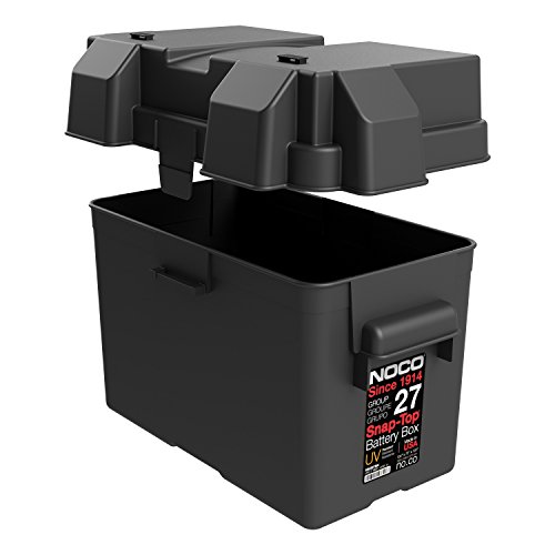 NOCO Snap-Top HM327BKS Battery Box, Group 27 12V Outdoor Waterproof Battery Box for Marine, Automotive, RV, Boat, Camper and Travel Trailer Batteries