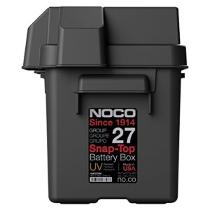 NOCO Snap-Top HM327BKS Battery Box, Group 27 12V Outdoor Waterproof Battery Box for Marine, Automotive, RV, Boat, Camper and Travel Trailer Batteries