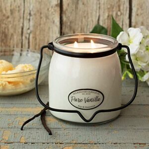 Milkhouse Candle Company, Creamery Glow Collection Scented Soy Candle: Butter Jar Candle, Pure Vanilla, 16-Ounce