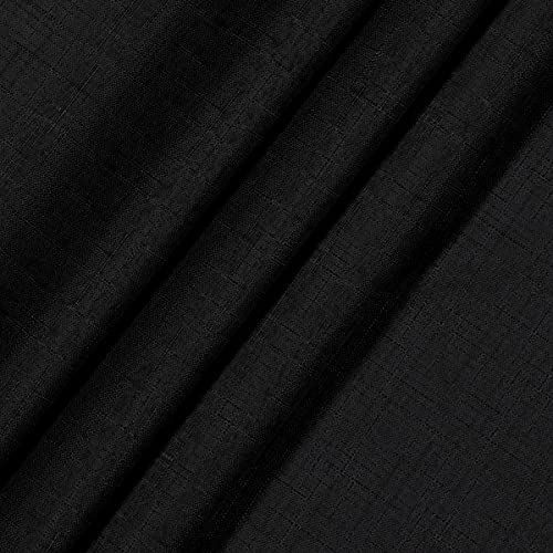 ECLIPSE Kendall Modern Blackout Thermal Rod Pocket Window Curtain for Bedroom or Living Room (1 Panel), 42 X 63, Black