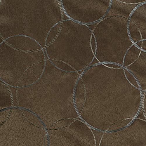 ECLIPSE Meridian Modern Blackout Thermal Grommet Window Curtain for Bedroom or Living Room (Single Panel), 42" x 84", Chocolate