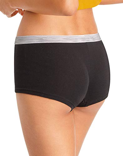 Hanes Women's Sporty Boyshort Panty - 6 - Assorted (6 Pack)