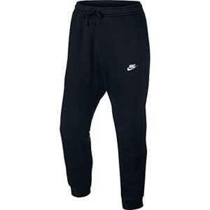 nike men's club fleece tapered jogger pants 826431-010 (x-large, black/white)