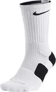 nike dri-fit elite basketball socks (medium, white/black/(black))