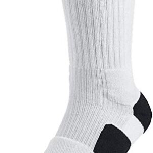 Nike Dri-Fit Elite Basketball Socks (Medium, White/Black/(Black))