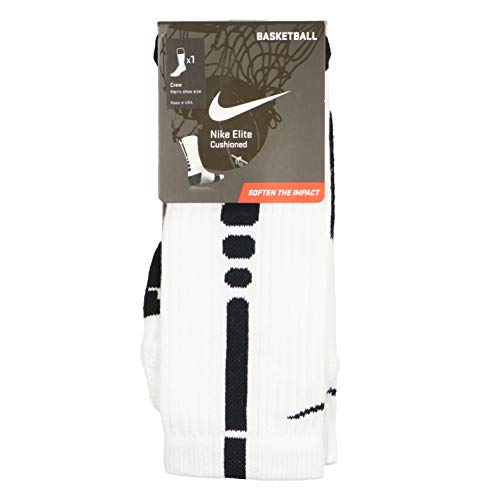 Nike Dri-Fit Elite Basketball Socks (Medium, White/Black/(Black))