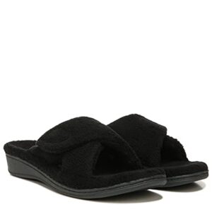 ORTHAHEEL Women's Relax Slipper, Black Terry, 8.0 M