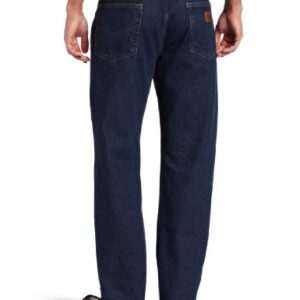 Carhartt Men's Traditional Fit Denim Five Pocket Jean,Dark Vintage Blue (Closeout),44 x 30