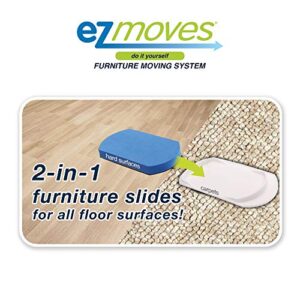 Allstar Innovations EZ Moves Furniture Moving System for Carpeted & Hard Floor Surfaces, Move Heavy Furniture Quickly & Easily, As Seen on TV (1 Lifter Tool & 8 Sliders)