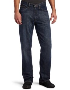 lee mens premium select relaxed-fit straight-leg jeans, calypso wiskered, 38w x 32l us