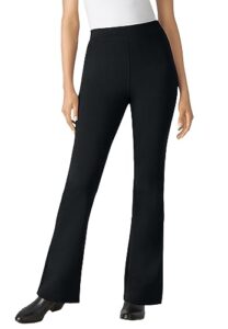 woman within women's plus size bootcut ponte stretch knit pant - 20 w, black