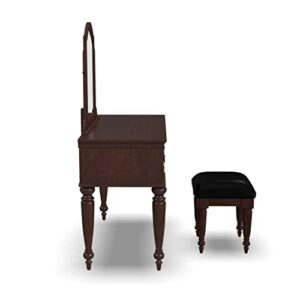 Lafayette Cherry Vanity Table and Bench by Home Styles