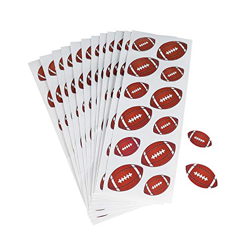 Football Stickers - 12 Sheets with 12 Stickers Each - Classroom Stationery and Sports Party Supplies