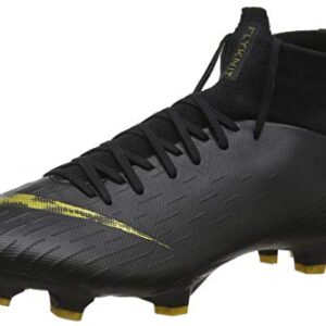 NIKE Men's Footbal Shoes, Black Black MTLC Vivid Gold 077, 9.5