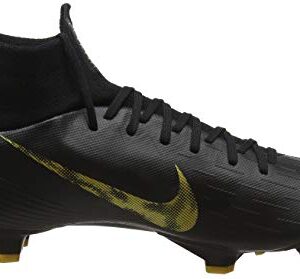 NIKE Men's Footbal Shoes, Black Black MTLC Vivid Gold 077, 9.5