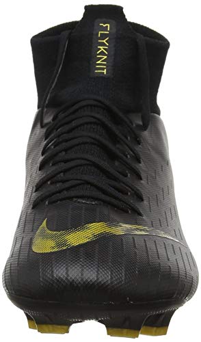 NIKE Men's Footbal Shoes, Black Black MTLC Vivid Gold 077, 9.5