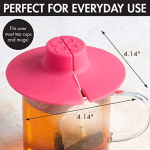 Primula Buddy Silicone Tea Bag Holder, Easy to Use and Mess-Free, Dishwasher Safe, 4.25-Inch, Honeysuckle