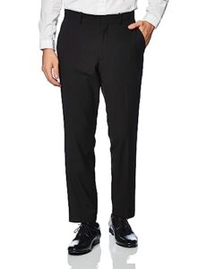 perry ellis mens portfolio slim fit (waist size 28 - 38 big & tall) dress pants, black ice, 34w x 32l us