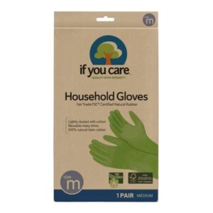 if you care medium cotton flock lined household gloves, 1 count