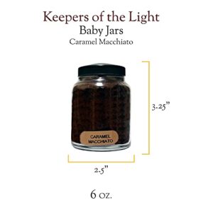 A Cheerful Giver - Caramel Macchiato Baby Scented Glass Jar Candle (6oz) with Lid & True to Life Fragrance Made in USA