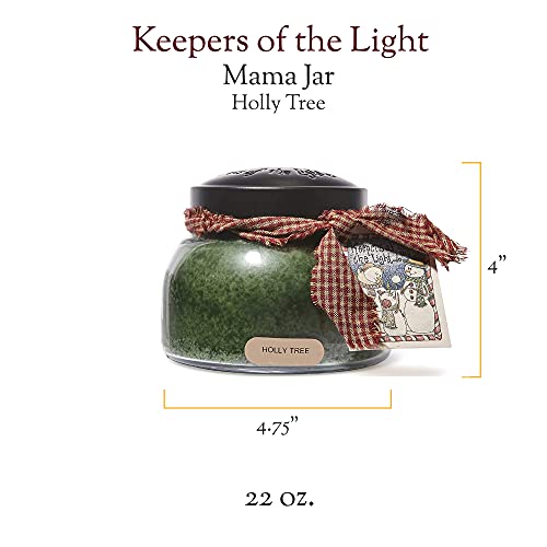 A Cheerful Giver - Holly Tree Mama Scented Glass Jar Candle (22oz) with Lid & True to Life Fragrance Made in USA