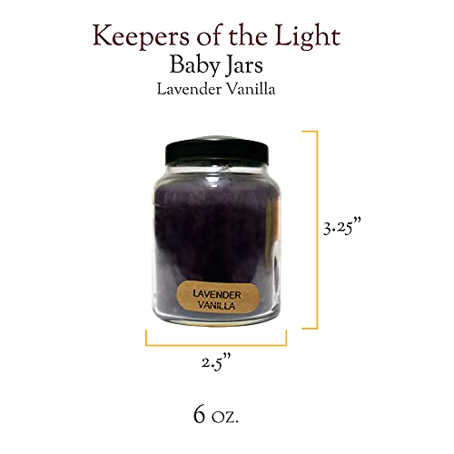 A Cheerful Giver - Lavender Vanilla Baby Scented Glass Jar Candle (6oz) with Lid & True to Life Fragrance Made in USA