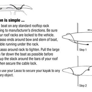 Lasso Tandem Kayak Security Cable/Sit Top SLC1200