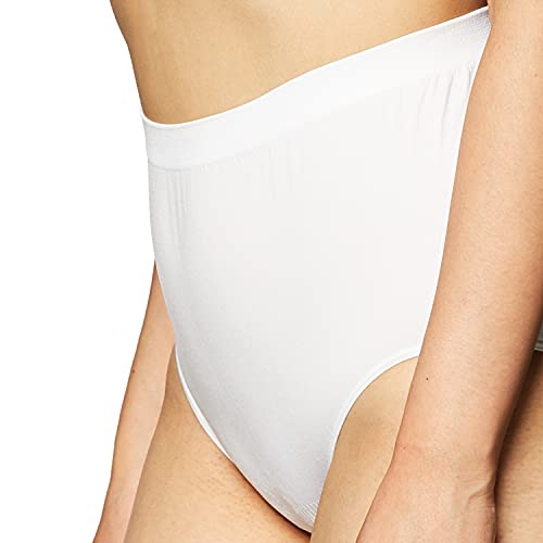 Bali Women's Comfort Revolution Seamless Brief Panty, White, 10/11