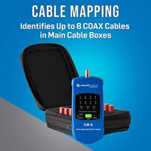 Jonard Tools CM-8 Coax Cable Mapper 8 Way and Toner Kit, For Testing Cables Up to 4,000' Long