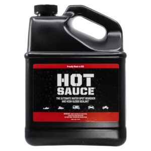 boat bling hs-0128 hot sauce hard water spot remover, gallon refill, for boats, rvs, powersport vehicles and more, black,1 gallon