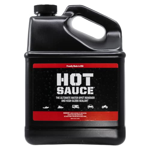 Boat Bling HS-0128 Hot Sauce Hard Water Spot Remover, Gallon Refill, for Boats, RVs, Powersport Vehicles and More, Black,1 Gallon