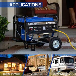 DuroMax XP4000S Portable Generator-4000 Watt Gas Powered Camping & RV Ready, 50 State Approved