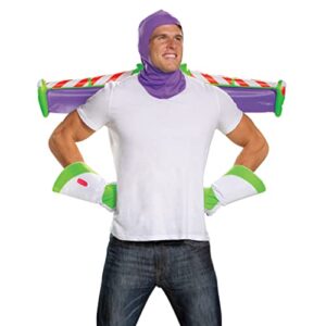 disney mens disguise pixar toy story and beyond buzz lightyear adult kit costume accessory sets, white/purple/green/red, one size us