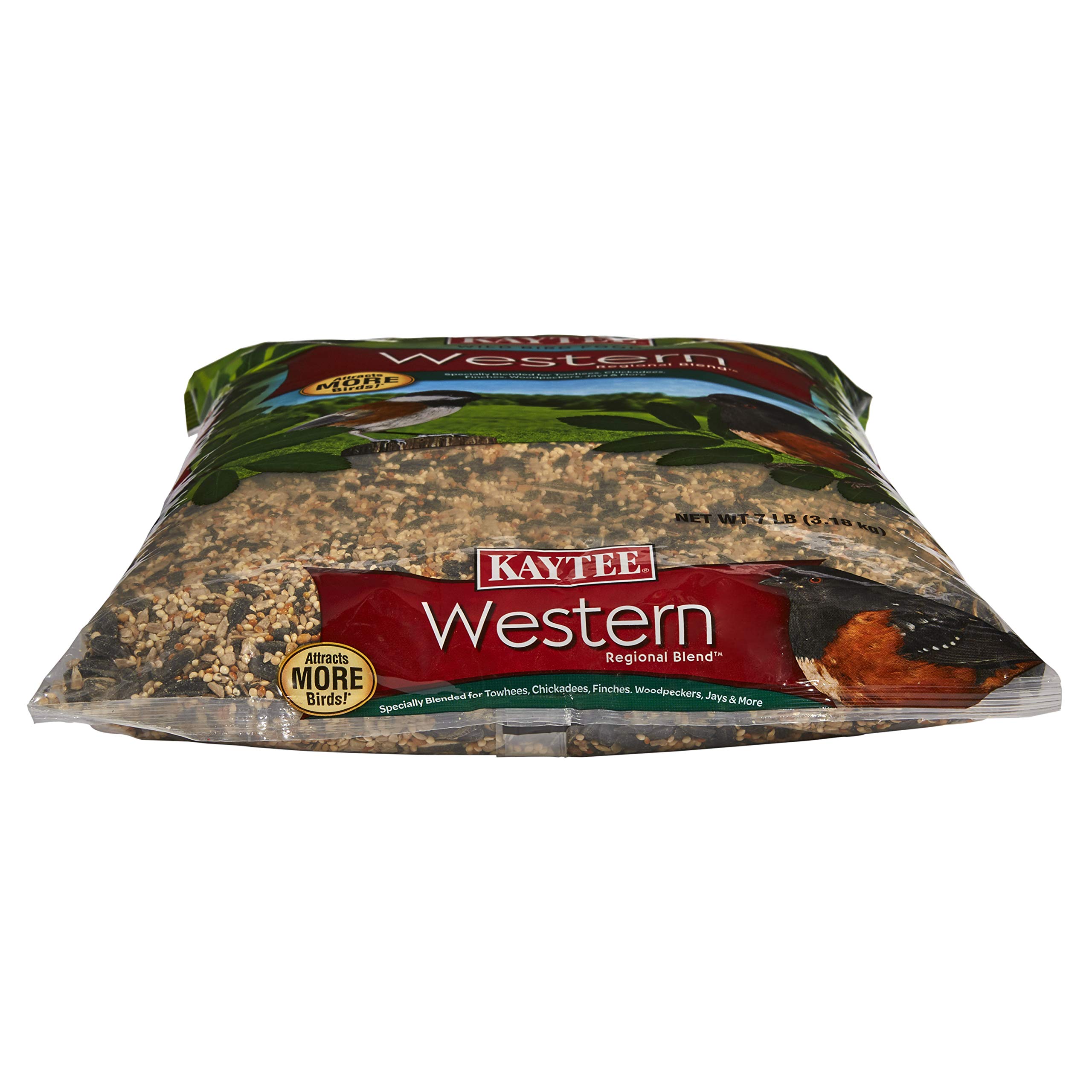 Kaytee Western Wild Bird Food Seed For Cardinals, Finches, Chickadees, Woodpeckers, Buntings and More, 7 Pounds