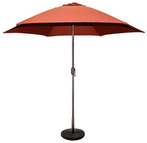 TropiShade 9 ft Bronze Aluminum Patio Umbrella with Rust Polyester Cover (Base not included)