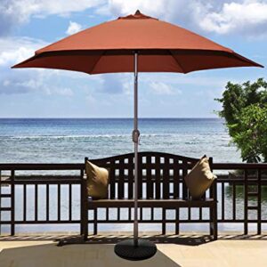 TropiShade 9 ft Bronze Aluminum Patio Umbrella with Rust Polyester Cover (Base not included)