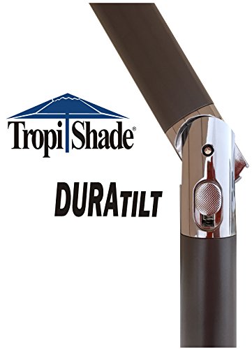 TropiShade 9 ft Bronze Aluminum Patio Umbrella with Rust Polyester Cover (Base not included)