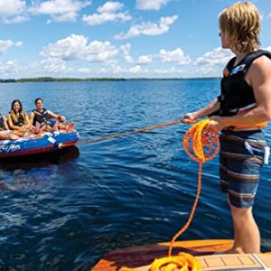 WOW Sports World of Watersports 4k 60 ft. Tow Rope with Floating Foam Buoy 1 2 3 or 4 Person Tow Rope for Boating, 11-3010