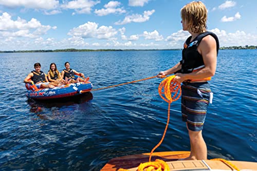 WOW Sports World of Watersports 4k 60 ft. Tow Rope with Floating Foam Buoy 1 2 3 or 4 Person Tow Rope for Boating, 11-3010