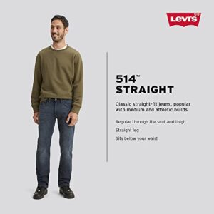 Levi's Men's 514 Straight Fit Jeans, Chinchilla-Soft Washed Twill, 34W x 32L