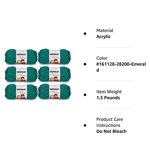 Bernat Softee Chunky Yarn (6-Pack) Emerald 161128-28200