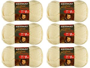 bernat softee chunky yarn (6-pack) natural 161128-28008