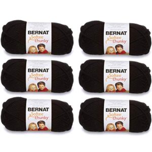 bernat softee chunky yarn (6-pack) black 161128-28040