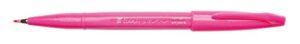 pentel fude touch sign pen, pink, felt pen like brush stroke (ses15c-p)