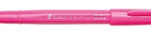 Pentel Fude Touch Sign Pen, Pink, Felt Pen Like Brush Stroke (SES15C-P)