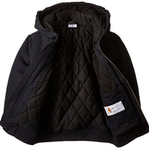 Carhartt boys Active Quilt Lined Coat outerwear jackets, Black, X-Small US