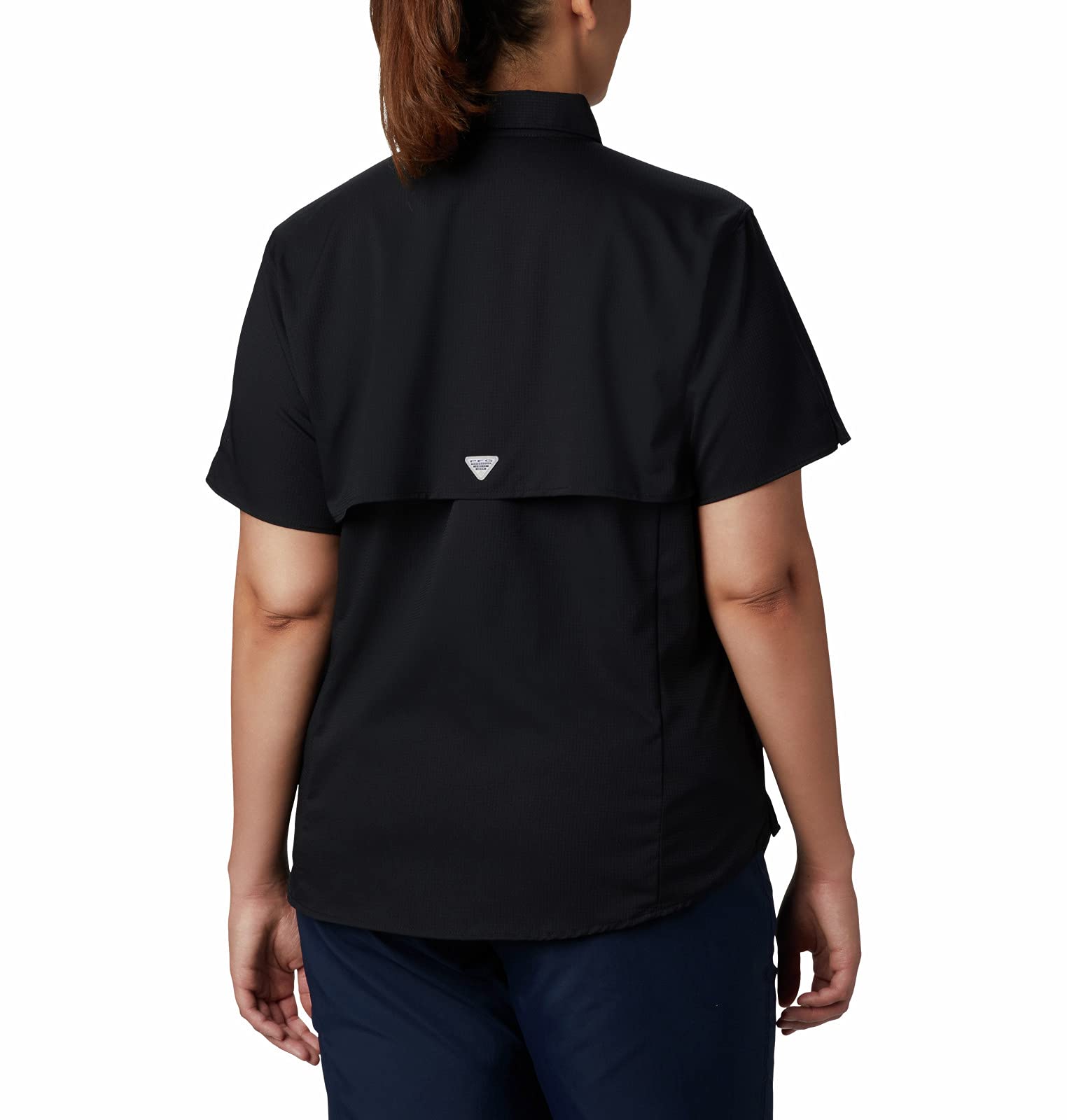 Columbia Women's PFG Tamiami II UPF 40 Short Sleeve Fishing Shirt, Black, Medium