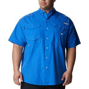 Columbia Standard Men’s Bonehead Short-Sleeve Work Shirt, Comfortable and Breathable, Vivid Blue, X-Large