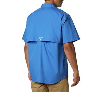 Columbia Standard Men’s Bonehead Short-Sleeve Work Shirt, Comfortable and Breathable, Vivid Blue, X-Large