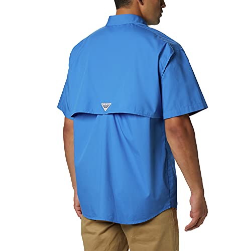 Columbia Standard Men’s Bonehead Short-Sleeve Work Shirt, Comfortable and Breathable, Vivid Blue, X-Large